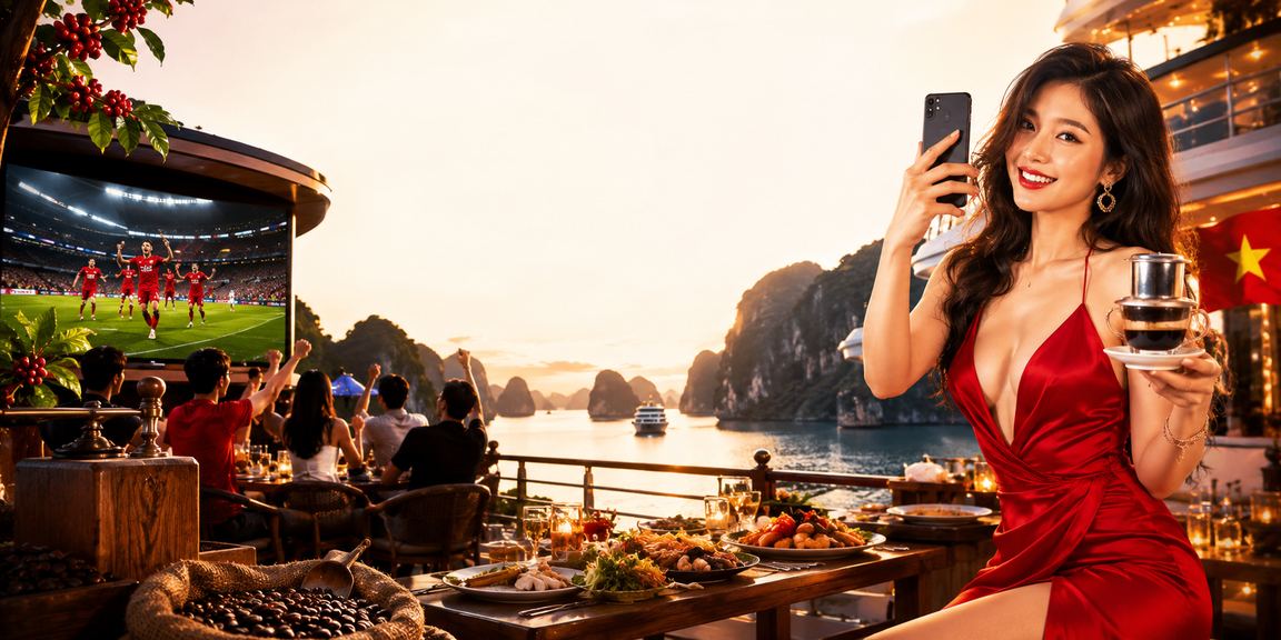 Người chơi cá cược bóng đá tại Vịnh Hạ Long